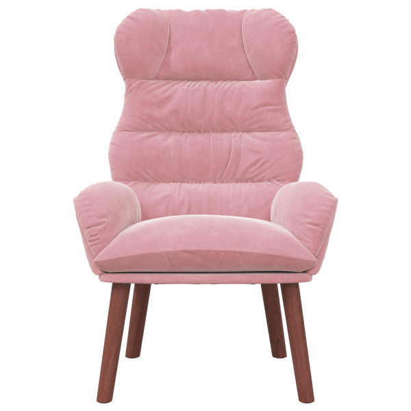 Sillón Relajante de Terciopelo Rosa M 4