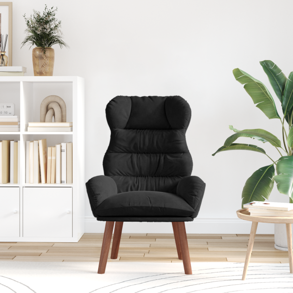 Sillón Relajante Negro de Terciopelo M 3