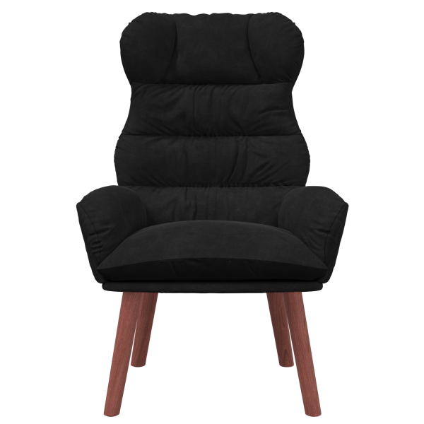 Sillón Relajante Negro de Terciopelo M 4