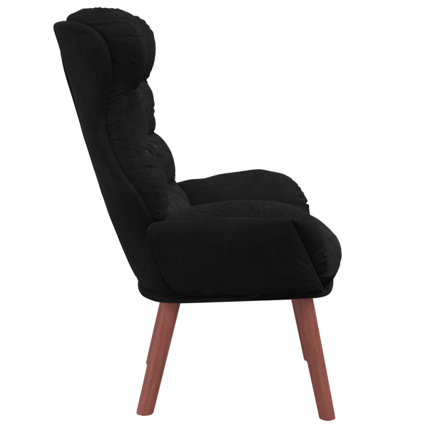 Sillón Relajante Negro de Terciopelo M 5