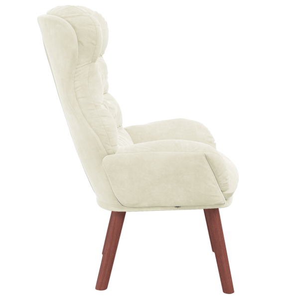 Sillón Relajante de Terciopelo Crema M 5
