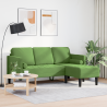 Sofá de 3 lugares com chaise L-Shape Verde Claro 160 cm Veludo 5