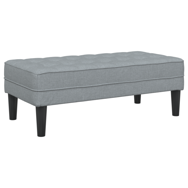 Banco de tela gris claro 113x57x39 cm M 2