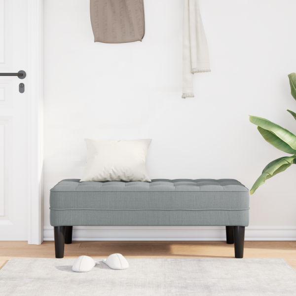 Banco  Cinza claro 113x57x39 cm Tecido M 3