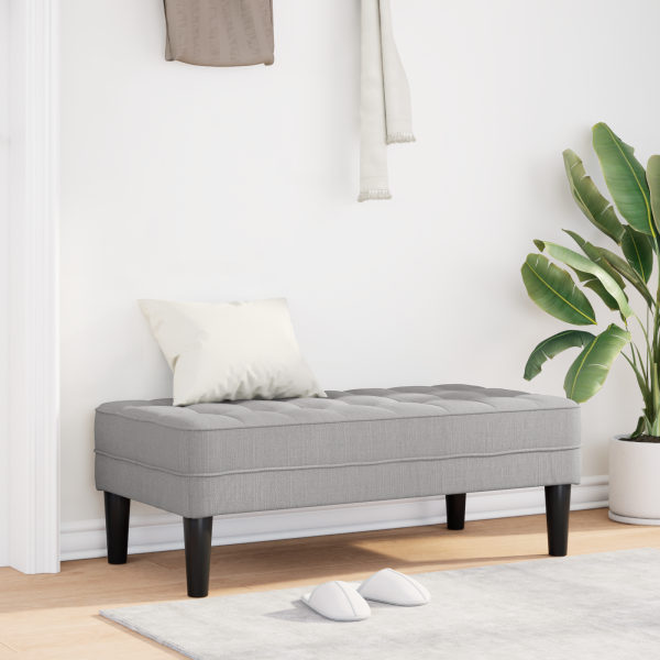 Banco de tela gris nube 113x57x39 cm D