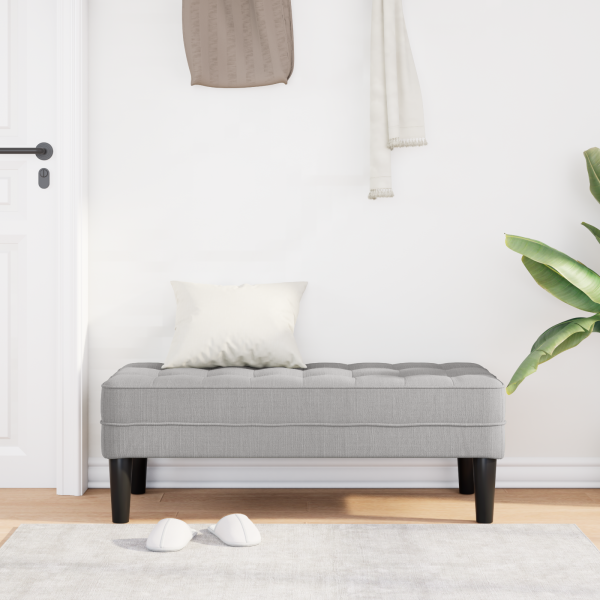 Banco de tela gris nube 113x57x39 cm M 3