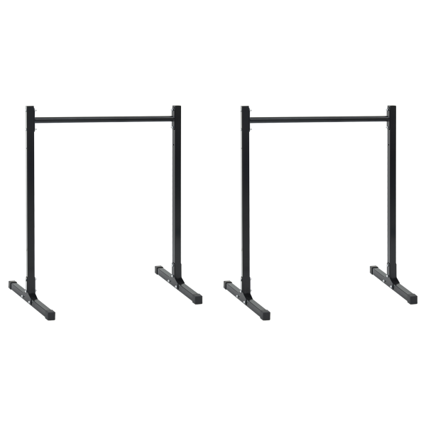 Estaciones de Dips 2 pcs Ajustables en Altura 88.5/98.5 cm de Acero D