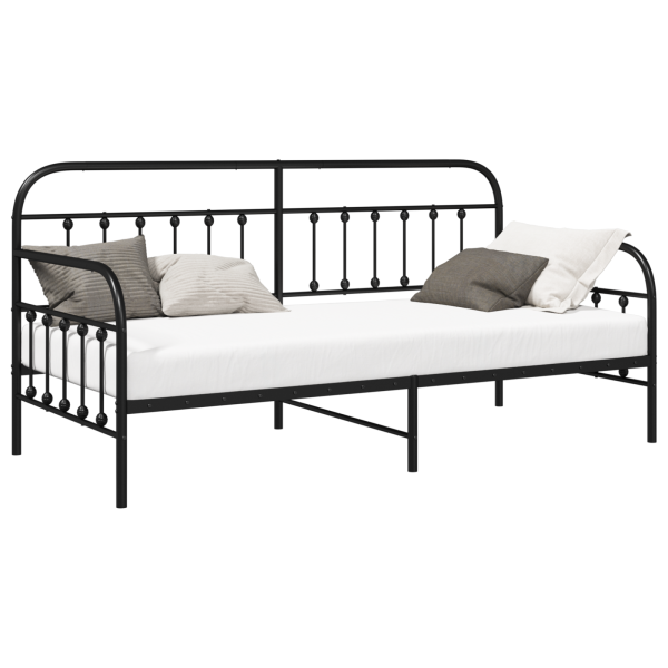 Estructura de Cama Daybed Negra 90x200 cm M 3