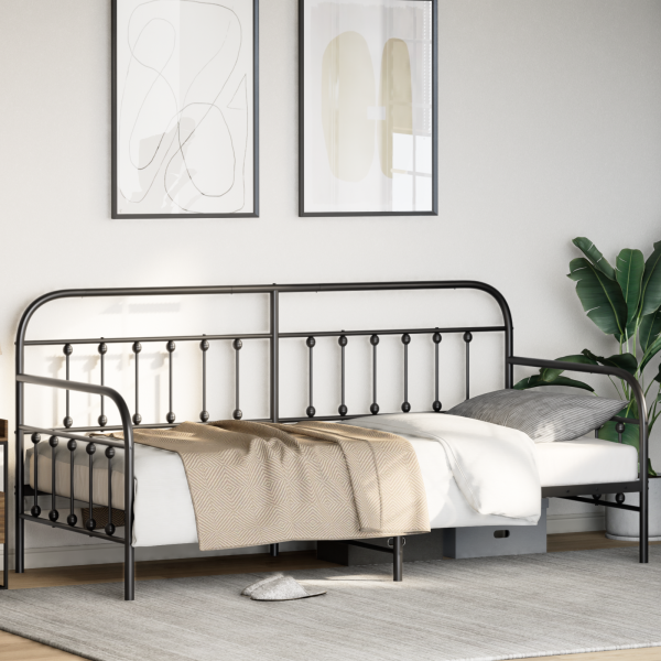Estrutura de Daybed Preto 90x200 cm Aço M 5