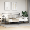 Estructura de cama daybed con trundle  Negro 80x200 cm Acero 5