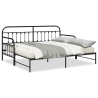 Estructura de cama día  con cama nido Negra 90x200 cm de Acero 4