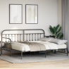Estrutura de Dia  com Cama Extra Preta 90x200 cm Aço 5
