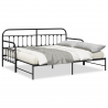 Estructura de cama día  con cama nido negra 100x190 cm de acero 4