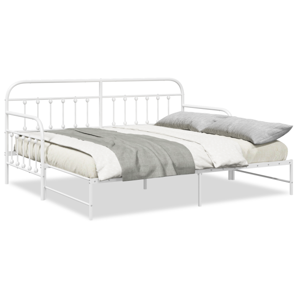 Estructura de sofá cama nido acero blanco 90x190 cm M 4