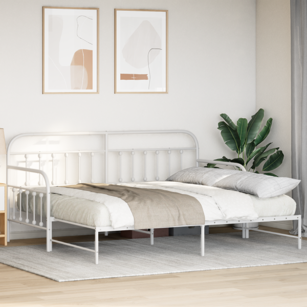 Cama Dia  com Cama de Rolagem Branca 100x190 cm Aço M 5