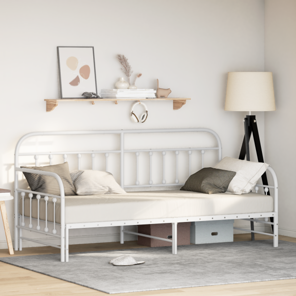 Estructura de sofá cama nido acero blanco 107x203 cm D