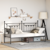 Cama de Dia  Preta 75x190 cm em Aço 1