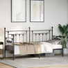 Estructura de sofá cama acero negro 75x190 cm 5