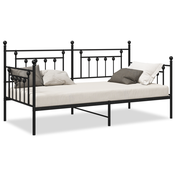 Estructura de Cama Daybed Negra 100x190 cm de Acero M 4