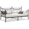 Estructura de Cama Daybed Negra 100x190 cm de Acero 4