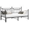 Estrutura de Cama Dia  com Cama Auxiliar Preta 90x200 cm em Aço 3