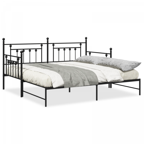 Estructura de sofá cama nido acero negro 100x190 cm M 4