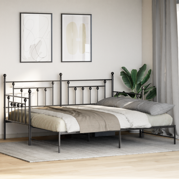 Estrutura de Dia com Cama Retrátil  Preta 100x190 cm Aço M 5
