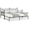 Cama dia com cama auxiliar Preta 107x203 cm Aço 4