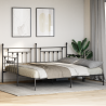 Cama dia com cama auxiliar Preta 107x203 cm Aço 5