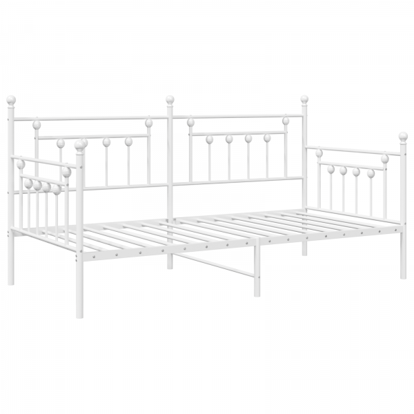 Estructura de sofá cama acero blanco 90x200 cm M 2