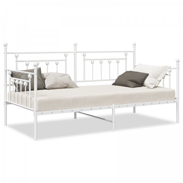 Estructura de sofá cama acero blanco 90x200 cm M 4