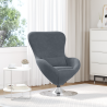 Sillón Huevo VidaXL en Terciopelo Gris Oscuro 3