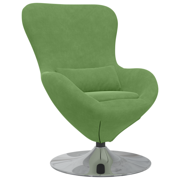 Sillón Huevo de Velvet Verde Claro M 2