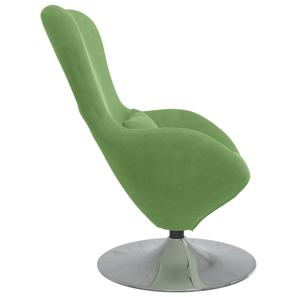 Sillón Huevo de Velvet Verde Claro M 5