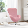 Sillón Huevo de VidaXL en Terciopelo Rosa 1