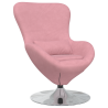 Sillón Huevo de VidaXL en Terciopelo Rosa 2