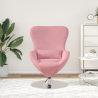 Sillón Huevo de VidaXL en Terciopelo Rosa 3
