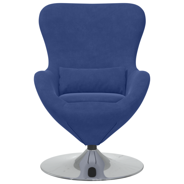 Sillón Huevo de Terciopelo Azul Policía M 4