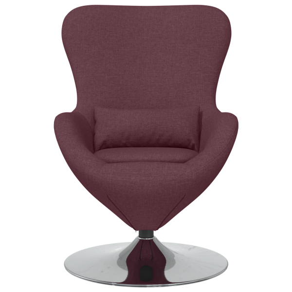 Sillón huevo tela morado M 4