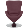 Sillón huevo tela morado 4