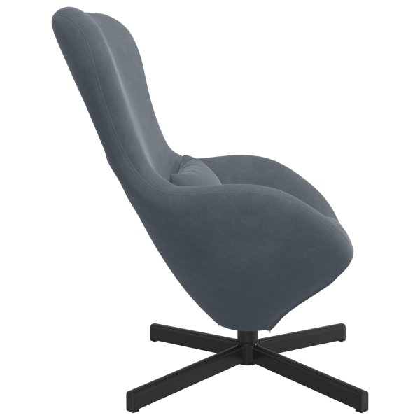 Sillón huevo terciopelo gris oscuro M 5