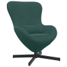 Sillón huevo terciopelo verde oscuro 2