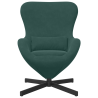 Sillón huevo terciopelo verde oscuro 4