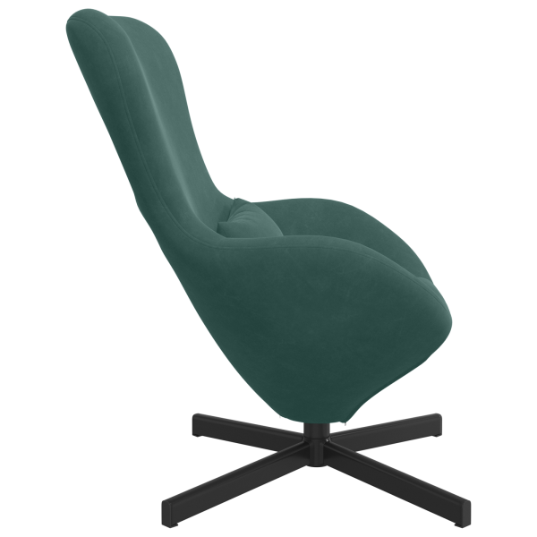 Sillón huevo terciopelo verde oscuro M 5