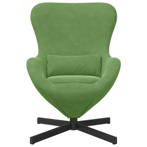 Sillón huevo terciopelo verde claro M 4