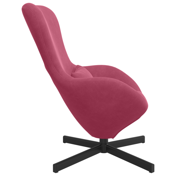 Sillón huevo terciopelo rojo tinto M 5