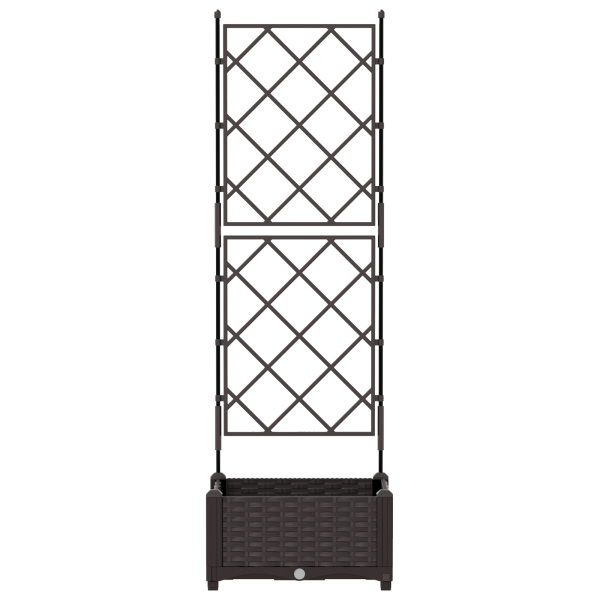 Jardineira com Treliça  Marrom 40x40x125.5 cm M 5