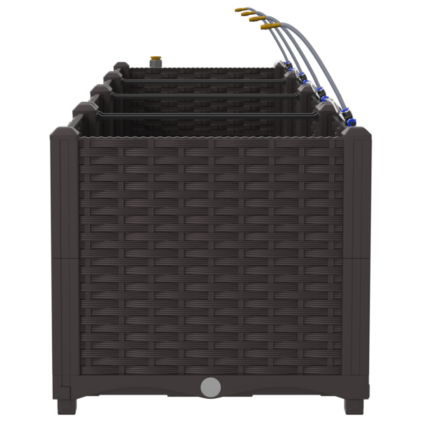 Jardineiras de Jardim 1 pc Castanho 160 x 40 x 37.5 cm Plástico M 5