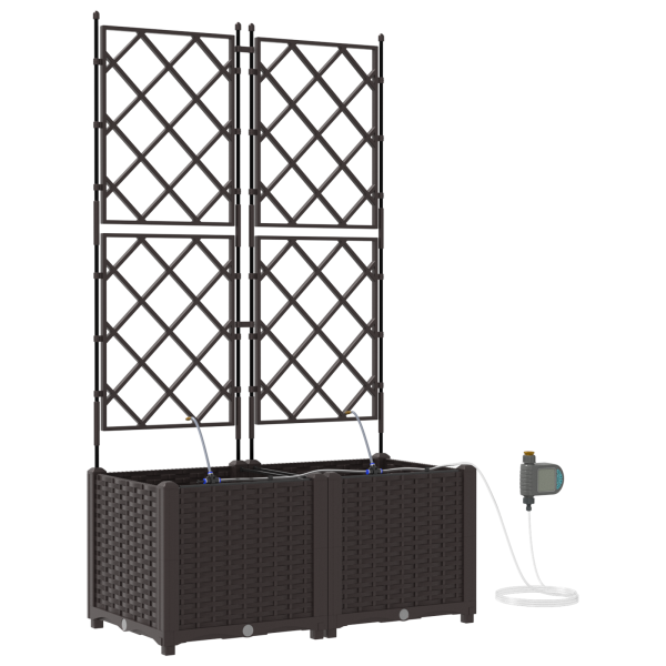 Jardineiras de Jardim 1 pc Castanho 80 x 40 x 142 cm Plástico M 2