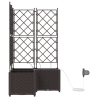 Jardineiras de Jardim 1 pc Castanho 80 x 80 x 142 cm Plástico 5